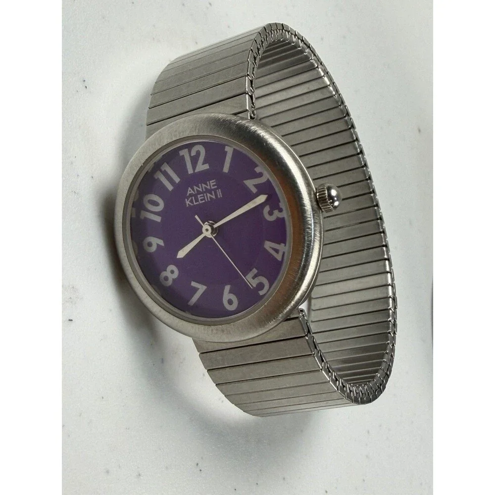 Anne Klein II Women’s Quartz Watch Purple Dial Expansion Band 28.5mm